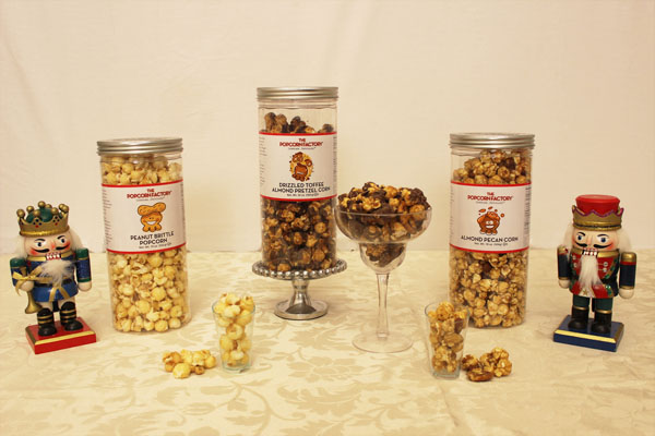 The Popcorn Factory 3-Canister Nut Lovers Assortment