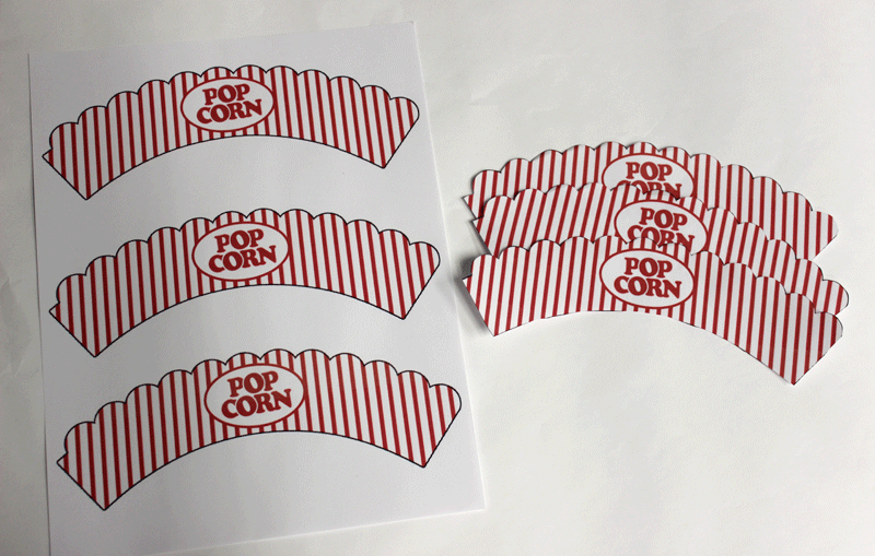 Popcorn Cupcake Wrappers